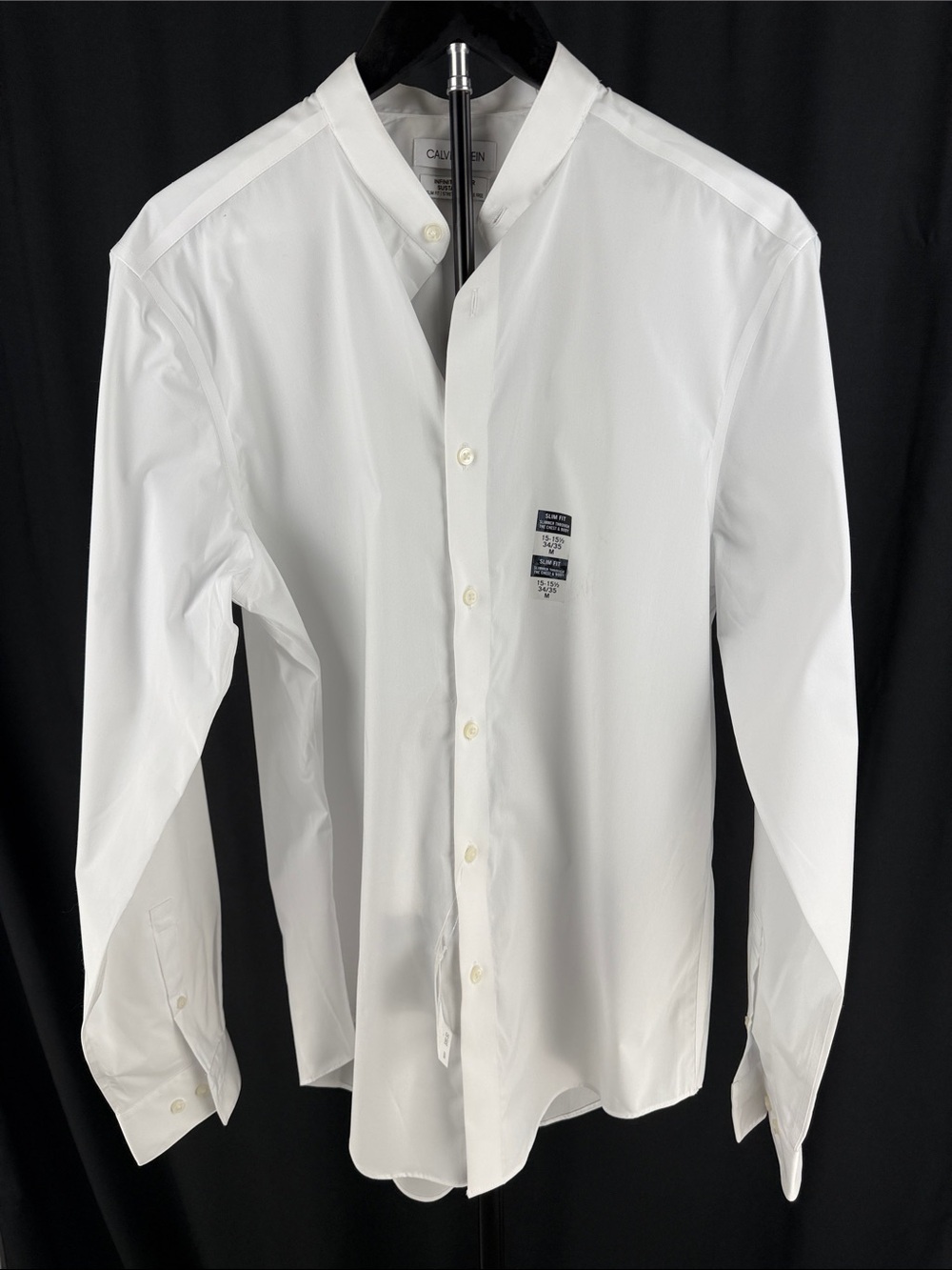 Calvin Klein White Bandless Dress Shirt